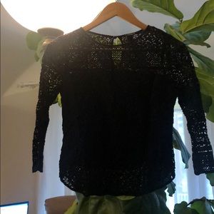 F21 Black lace shirt